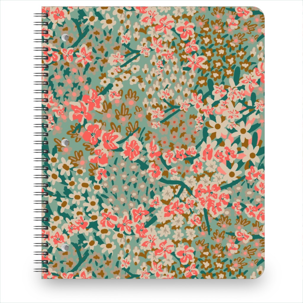 Bengal Kuma Floral - Multi Notebook, 8.5x11, Green, Classic Green