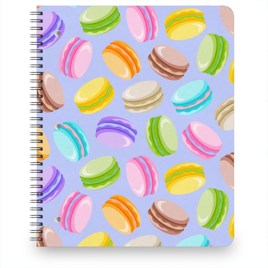 Pastel Macarons - Lavender Notebook, 8.5x11, Purple, Purple