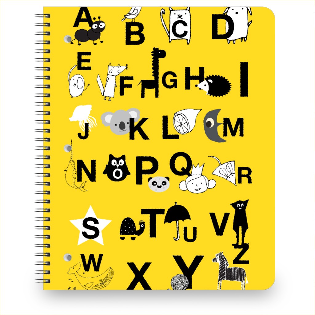 Abcs Notebook, 8.5x11, Yellow