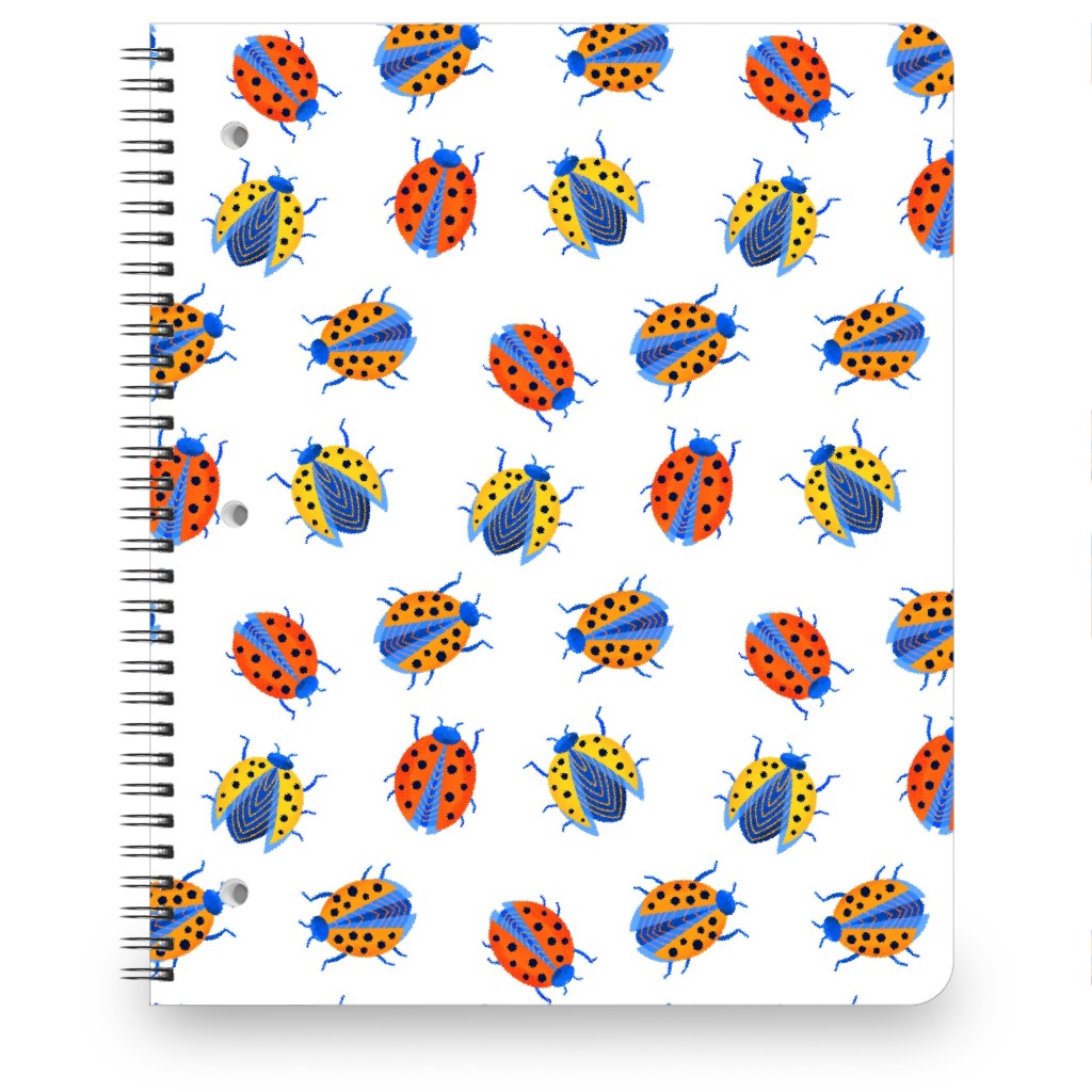 Classic Ladybugs Notebook, 8.5x11, Multicolor