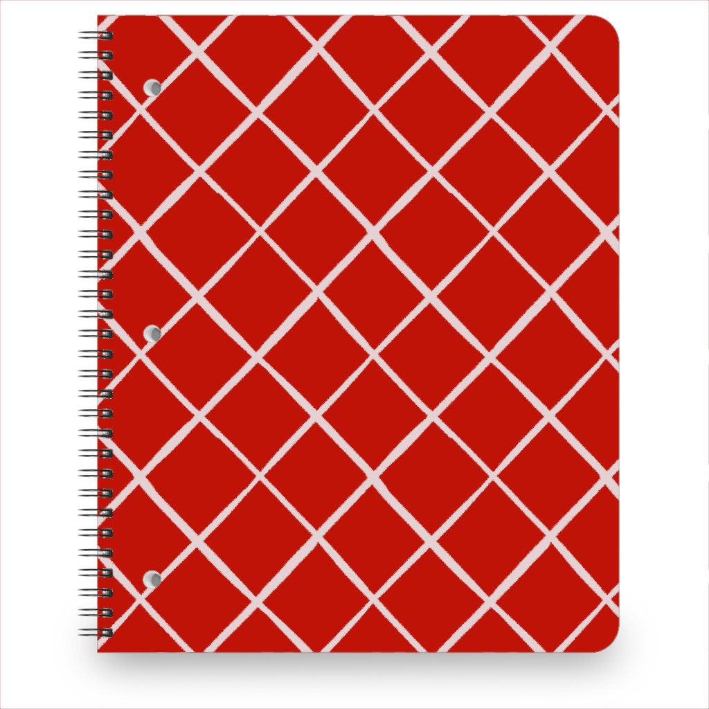 Check on Red Notebook, 8.5x11, Red