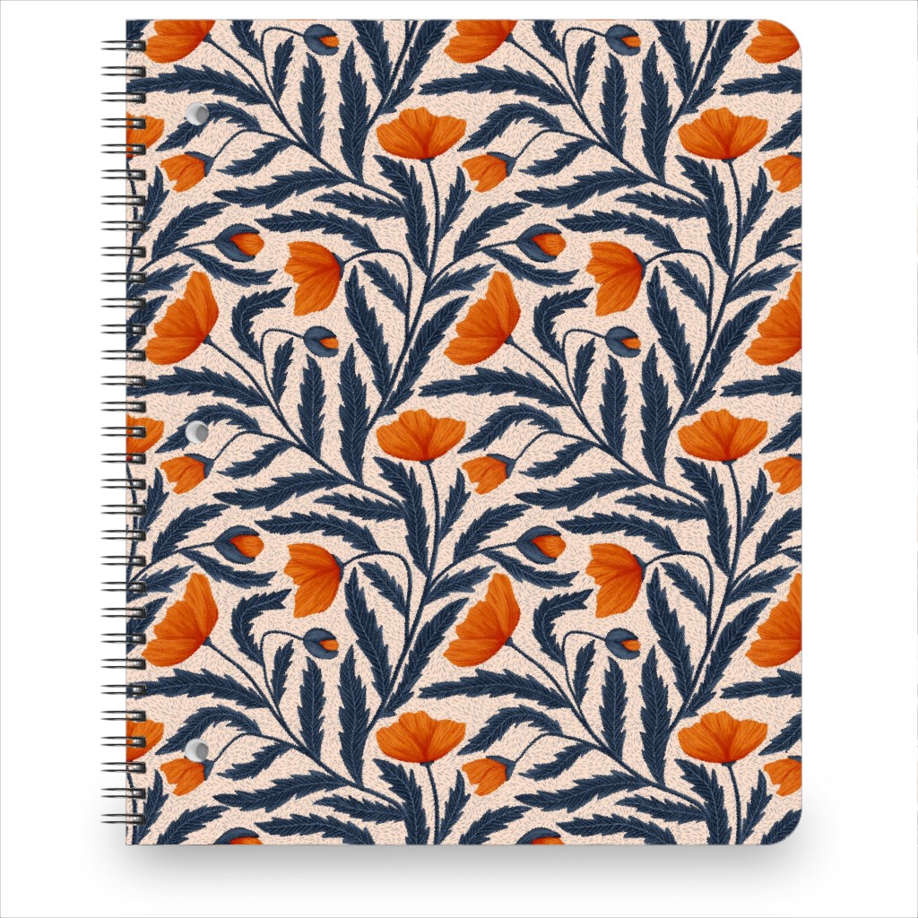 Orange Floral Notebooks
