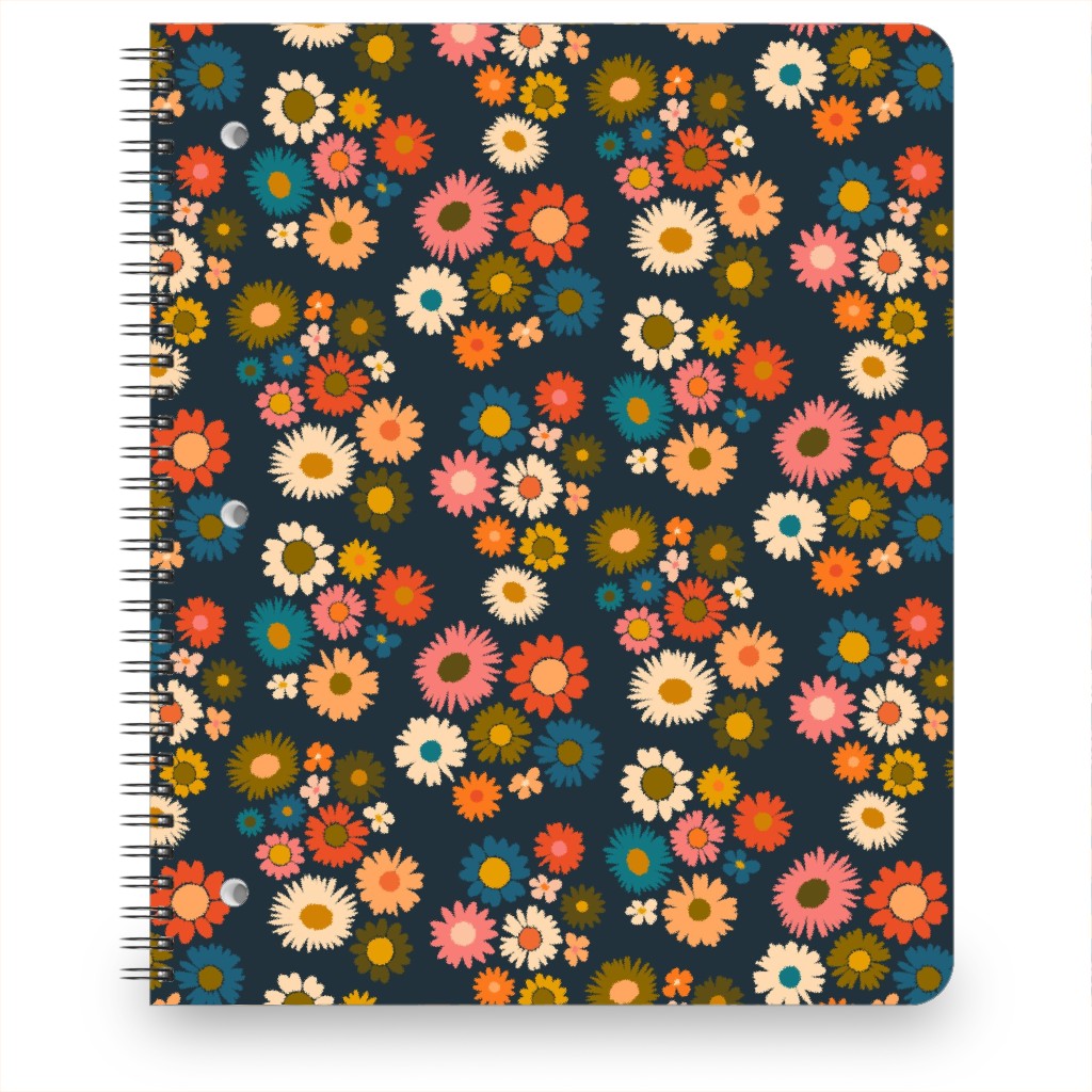 Painted Daisies - Multi Notebook, 8.5x11, Multicolor