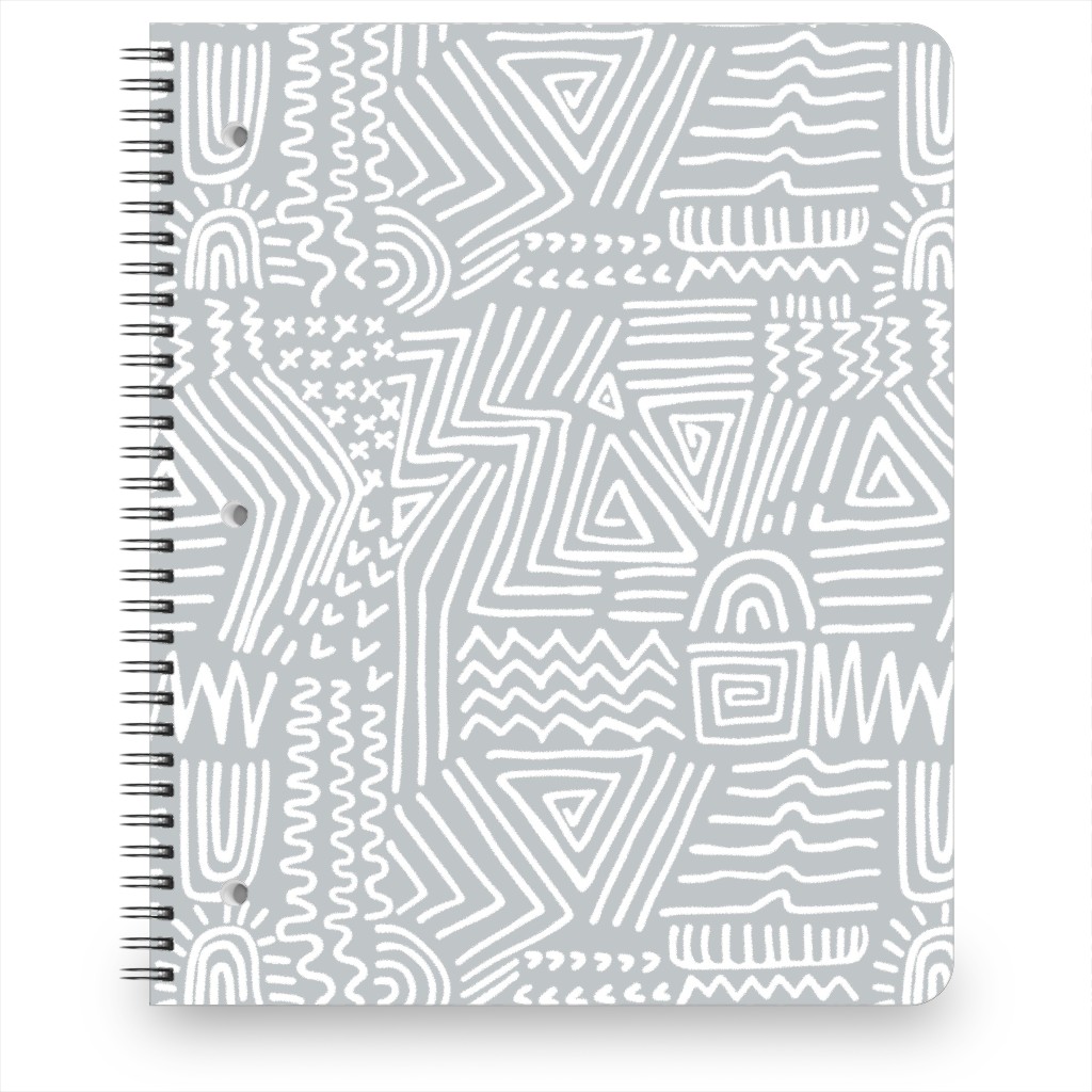Spirited - Gray Notebook, 8.5x11, Gray, Gray