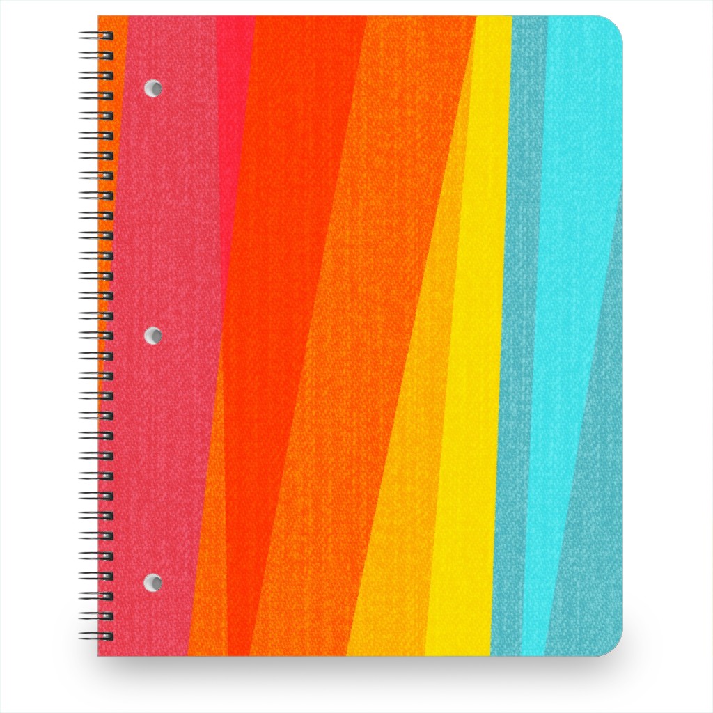 Geo Stripes Vertical - Multi Notebook, 8.5x11, Multicolor