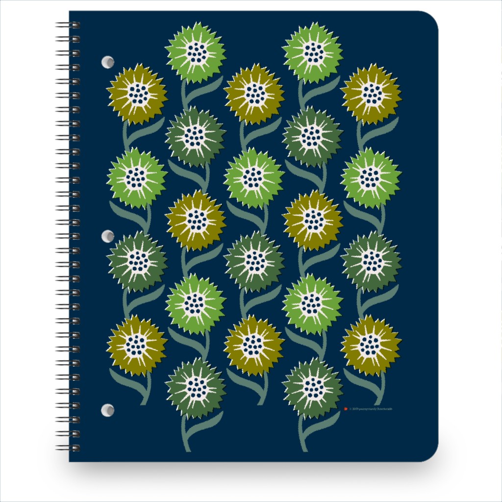 Sunflowers for Peace Notebook, 8.5x11, Multicolor, Spring