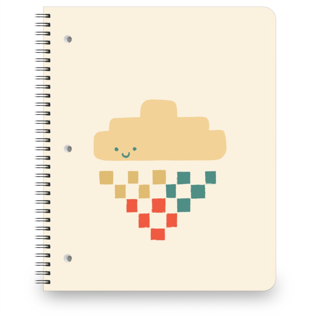 Happy Cloud - Beige Notebook, 8.5x11, Beige