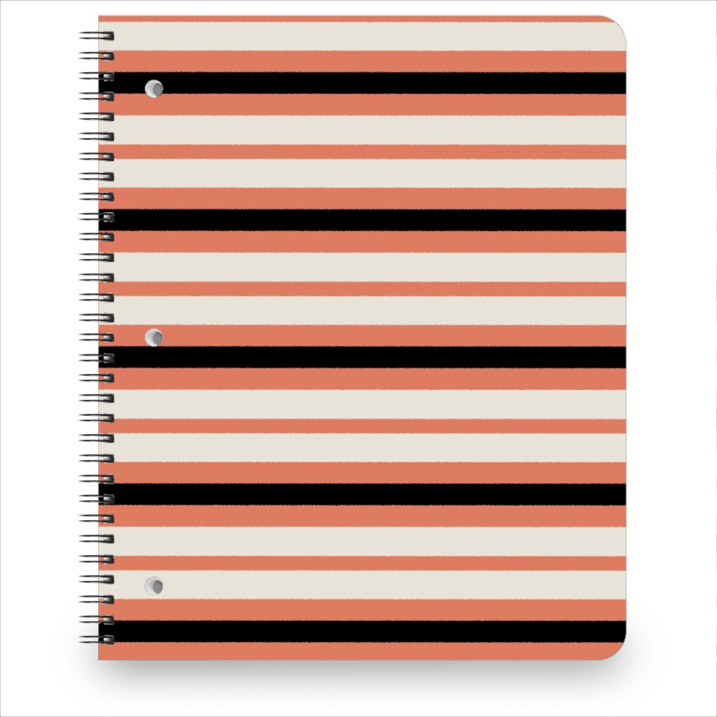 Spooky Halloween Stripe Notebook, 8.5x11, Multicolor