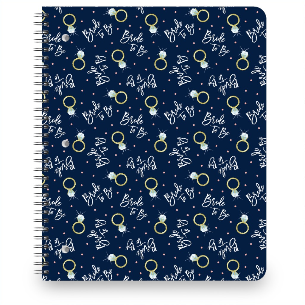 Bride To Be - Navy Notebook, 8.5x11, Blue