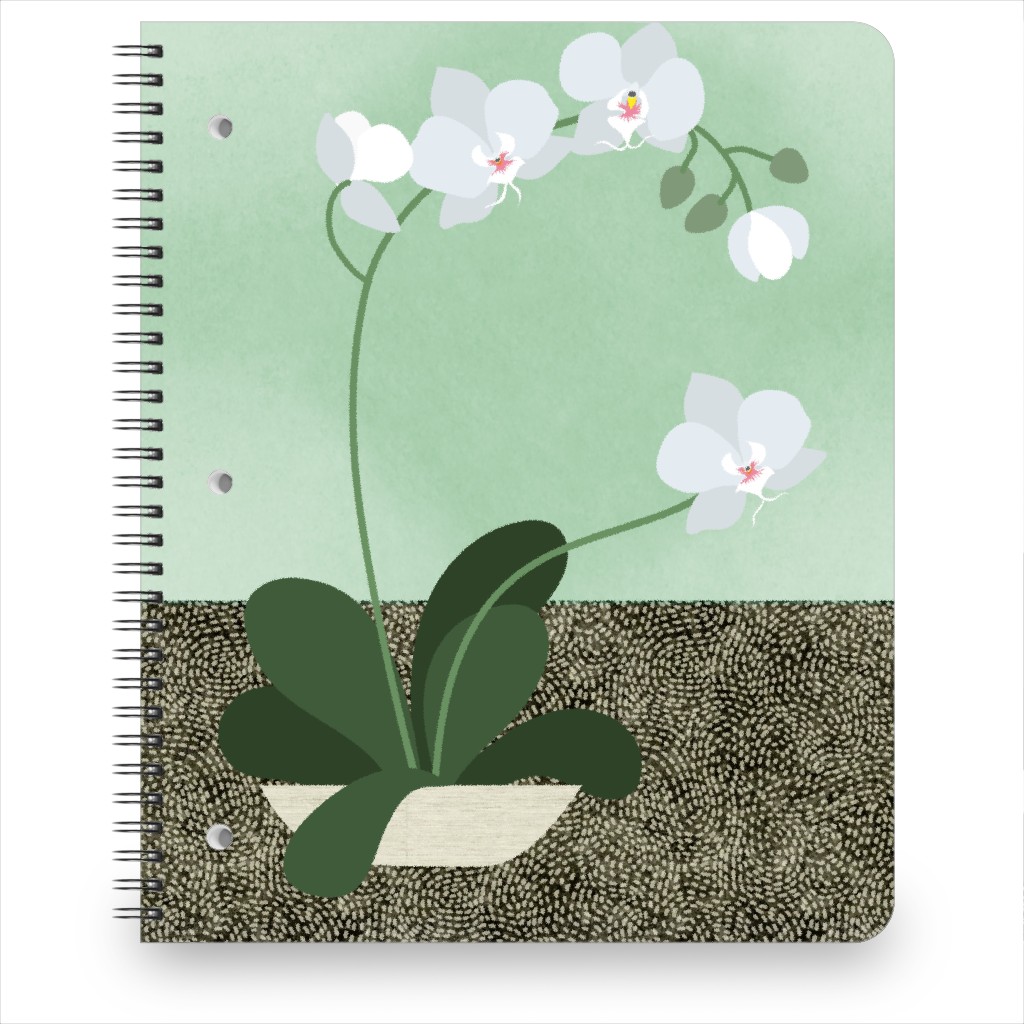 Orchids - the Only Houseplant I Can Keep Alive! Notebook, 8.5x11, Green, Classic Green