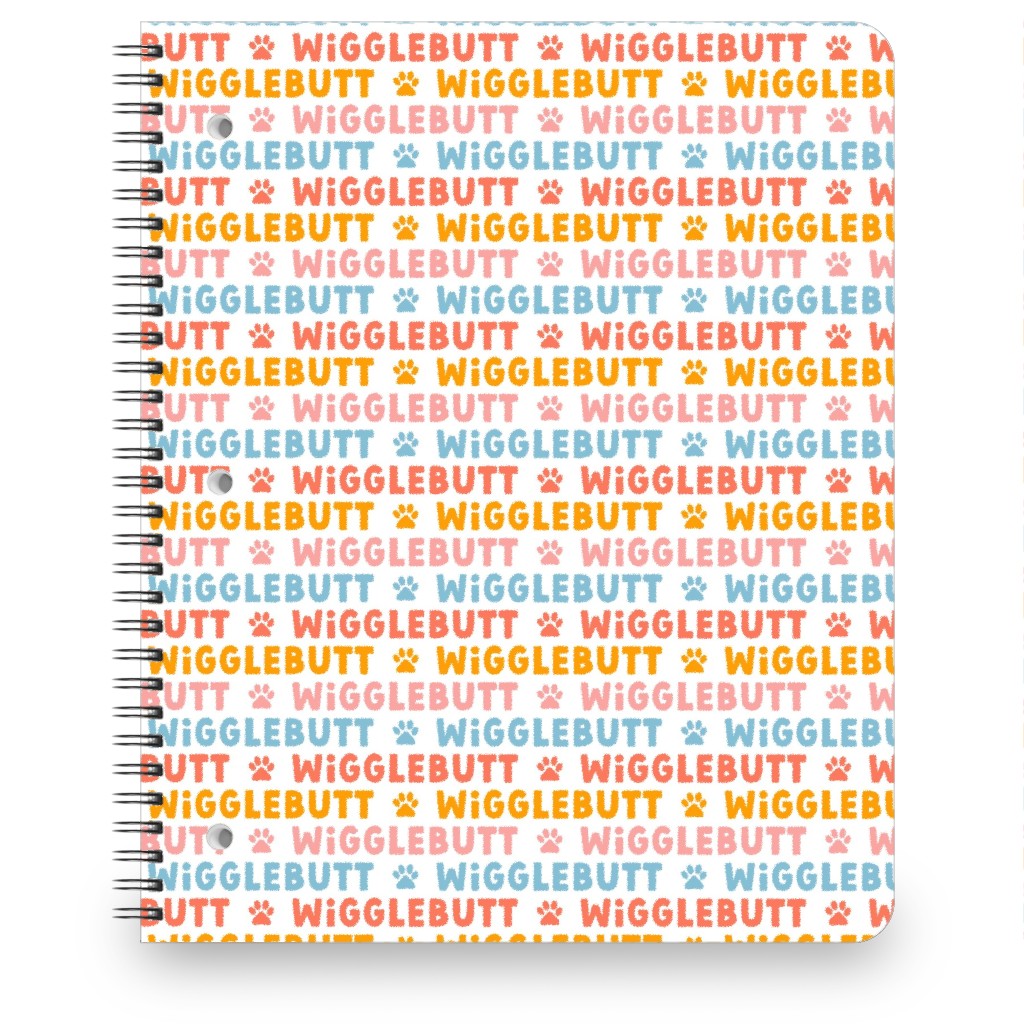 Wigglebutt - Multi Notebook, 8.5x11, Multicolor