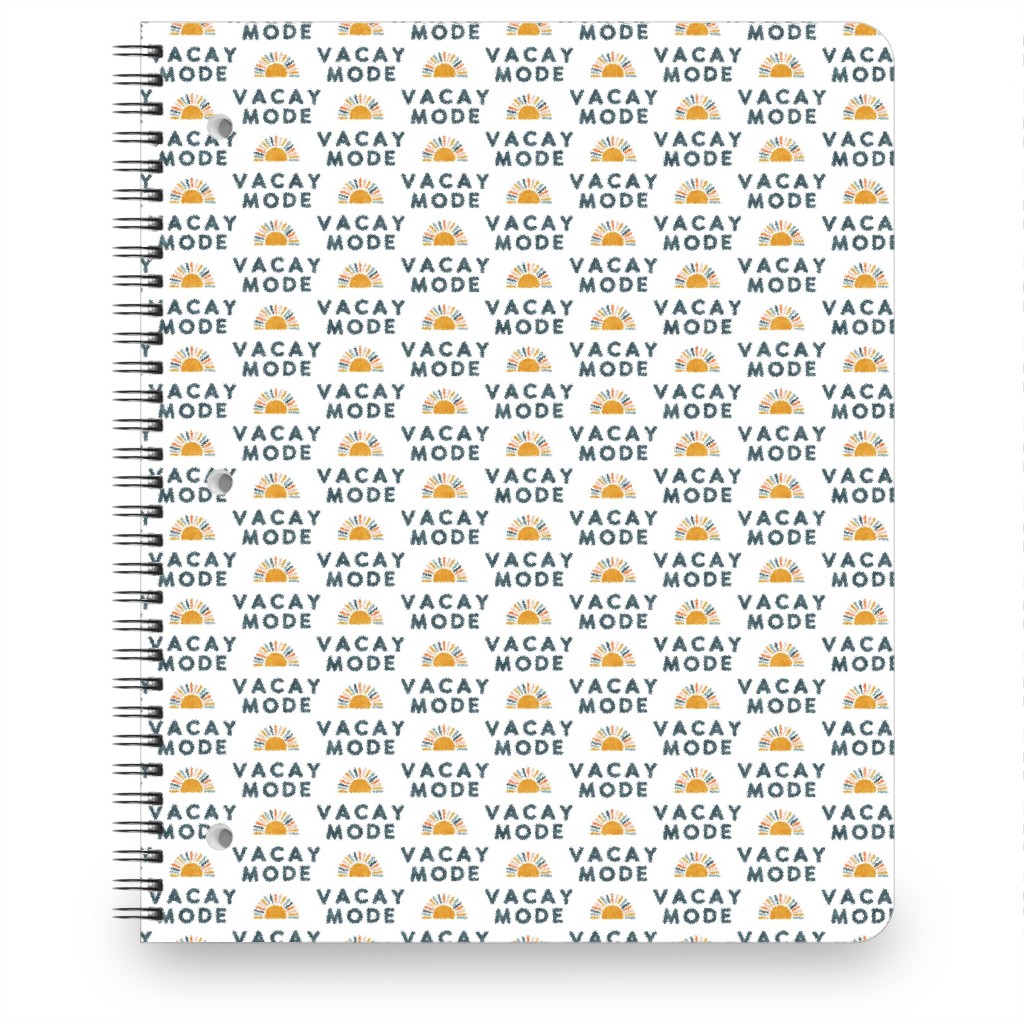 Vacay Mode and Sunshine Notebook, 8.5x11, Yellow