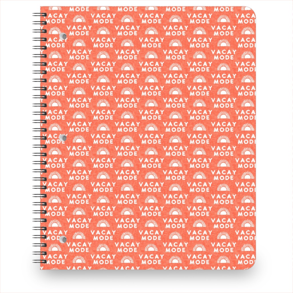 Vacay Mode and Sunshine Notebook, 8.5x11, Orange