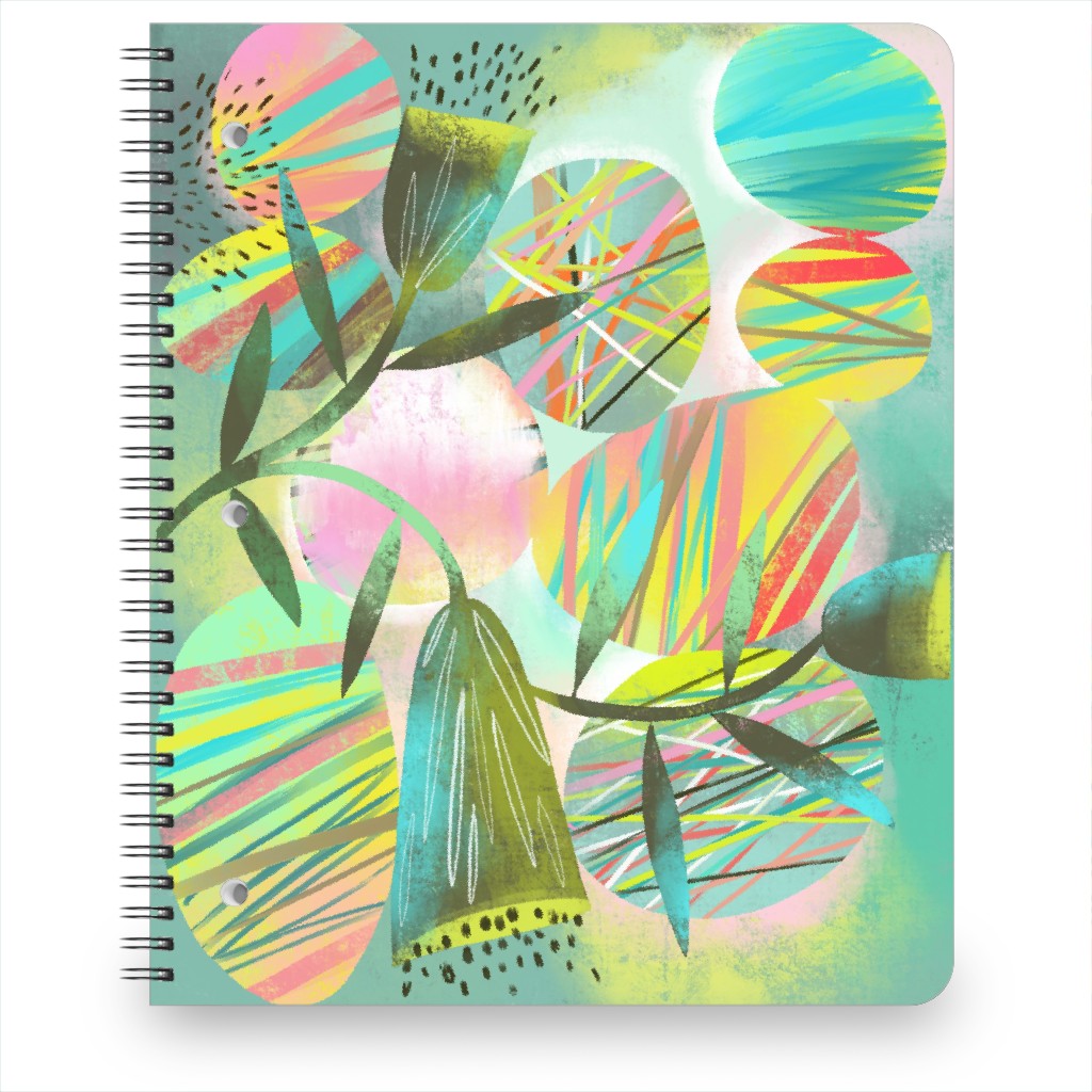 Botanical Abstract Playground - Multi Notebook, 8.5x11, Green