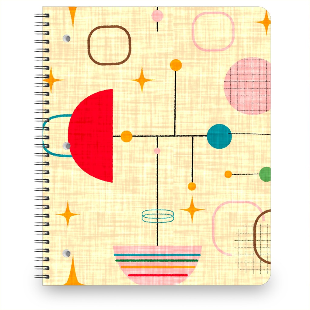 Atomic Umbrellas - Light Notebook, 8.5x11, Multicolor