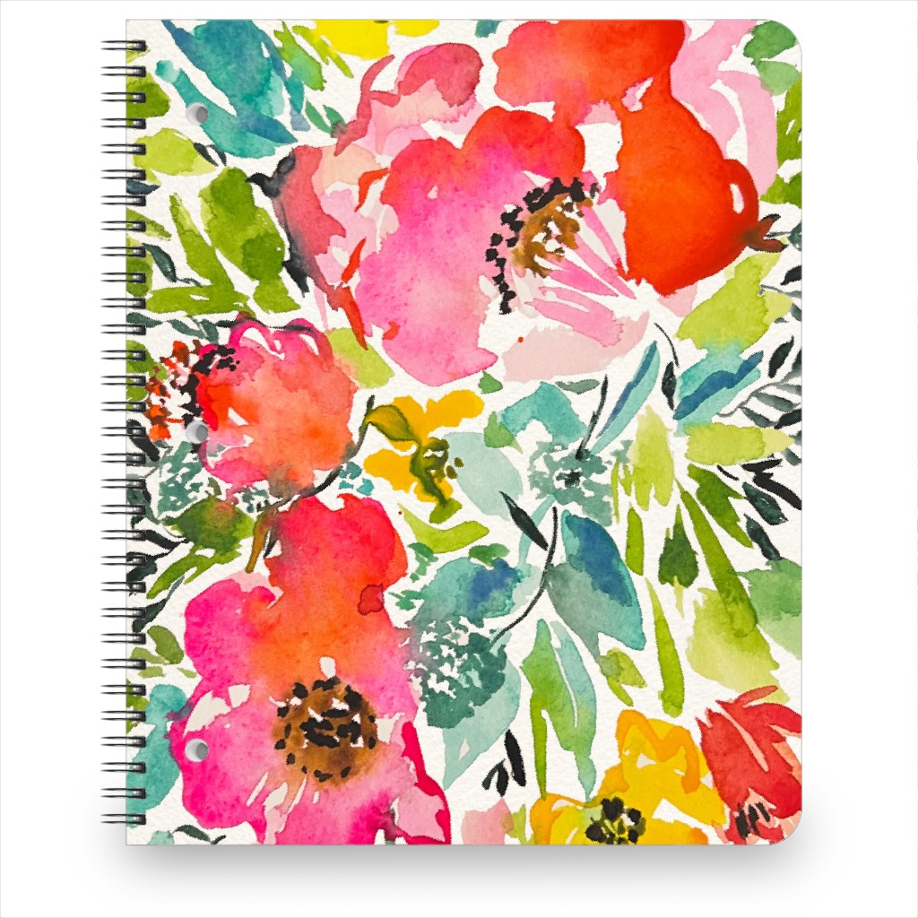 Bright Summer Florals - Multi Notebook, 8.5x11, Multicolor
