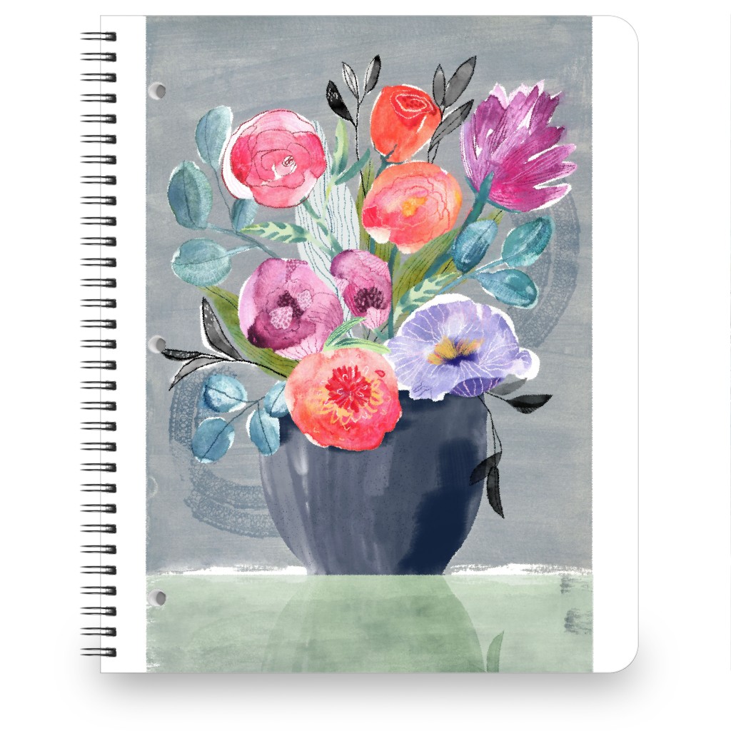 Floral Still Life - Multi Notebook, 8.5x11, Multicolor