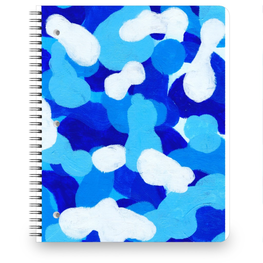 Abstract Cloud - Blue Notebook, 8.5x11, Blue, True Blue