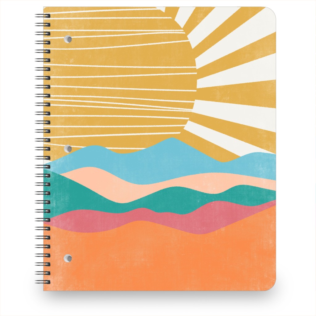 Flourish Abstract Sunrise - Multi Notebook, 8.5x11, Multicolor