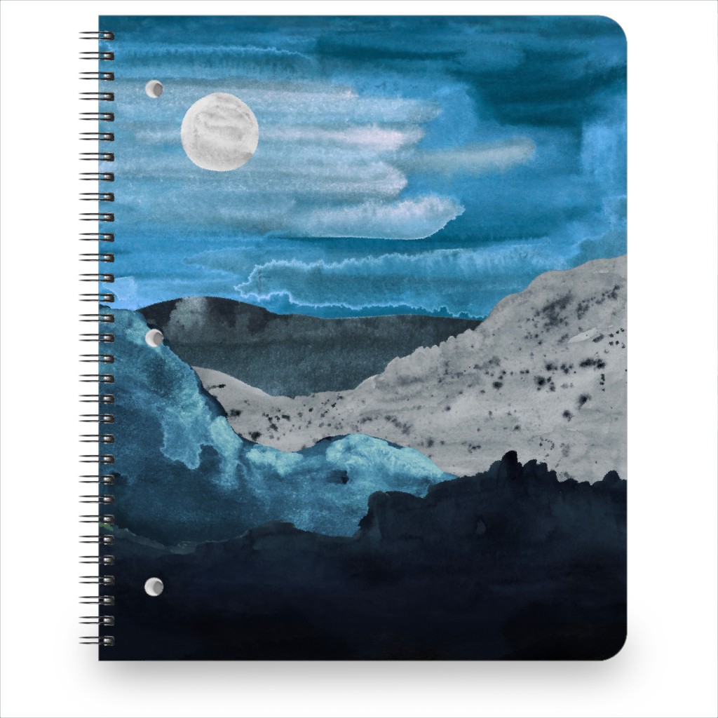 Canyon Night Notebook, 8.5x11, Blue
