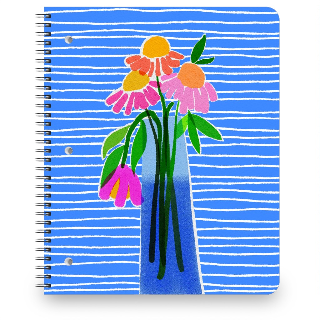 Santorini - Blue Notebook, 8.5x11, Blue