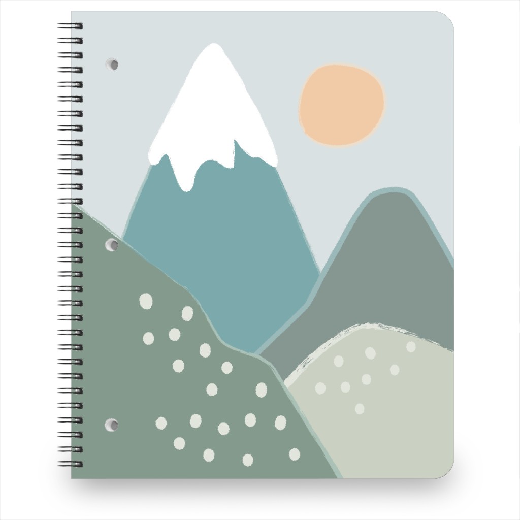 Mountain Landscape Notebook, 8.5x11, Green