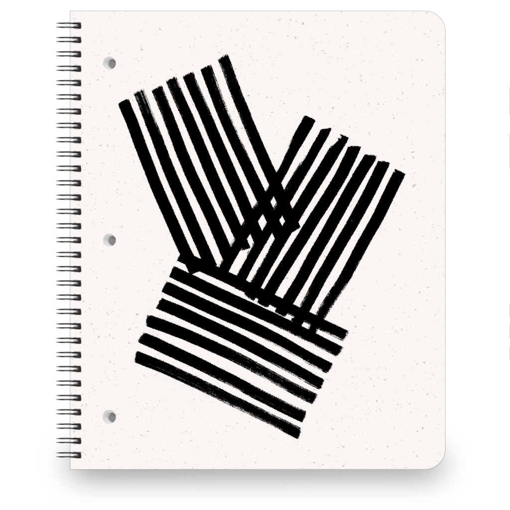 Kimono Stripes - Neutral Notebook, 8.5x11, Beige, Pearl