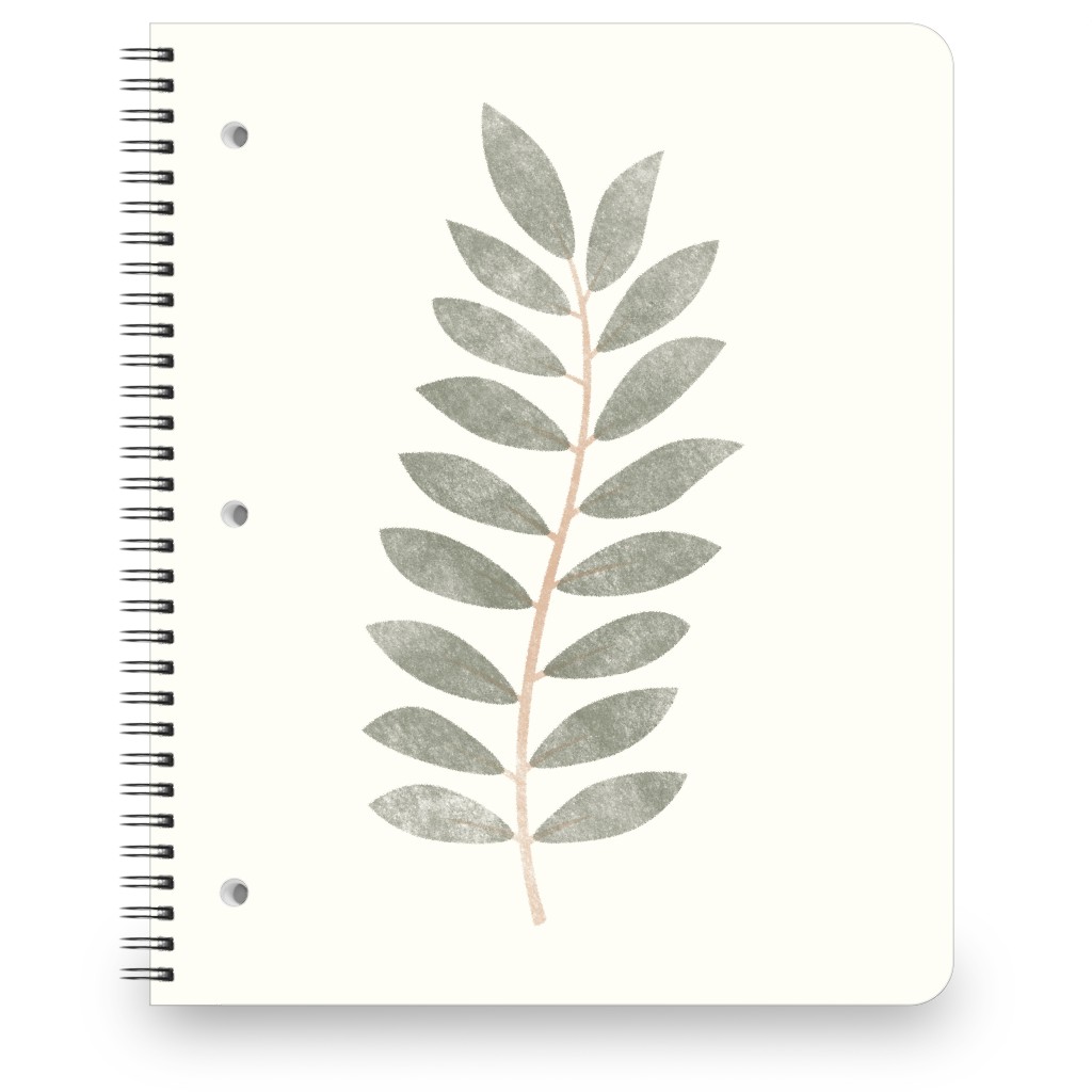 Botanical Leaf Iii Notebook, 8.5x11, Green