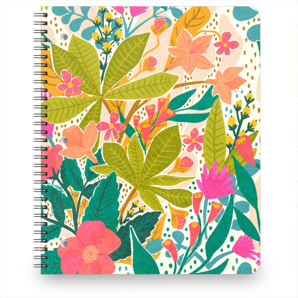 Flowers of Paradise - Multi Notebook, 8.5x11, Multicolor