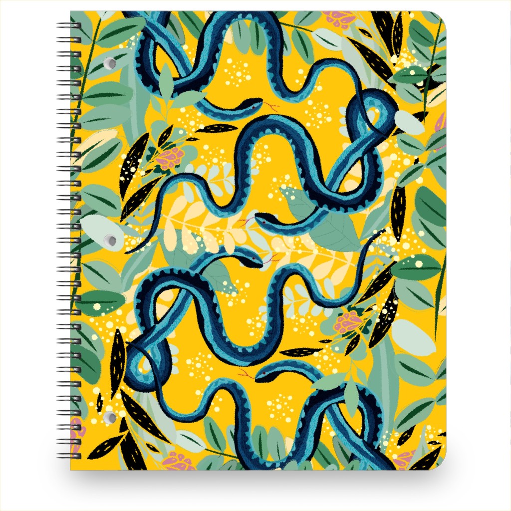 Welcome To the Bright Wild Jungle - Yellow and Green Notebook, 8.5x11, Yellow