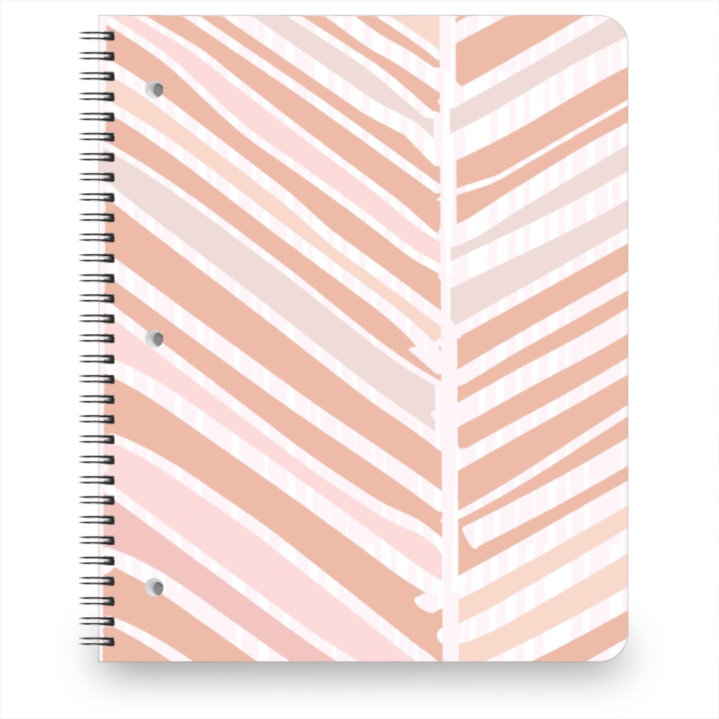 Herringbone Hues Notebook, 8.5x11, Pink, Dusk Pink