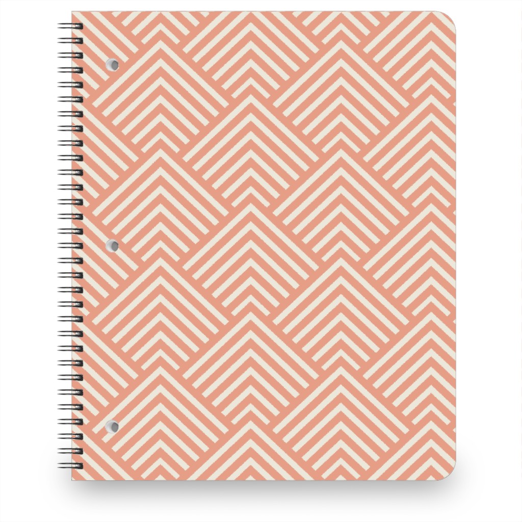Mod Triangles - Blush Notebook, 8.5x11, Pink
