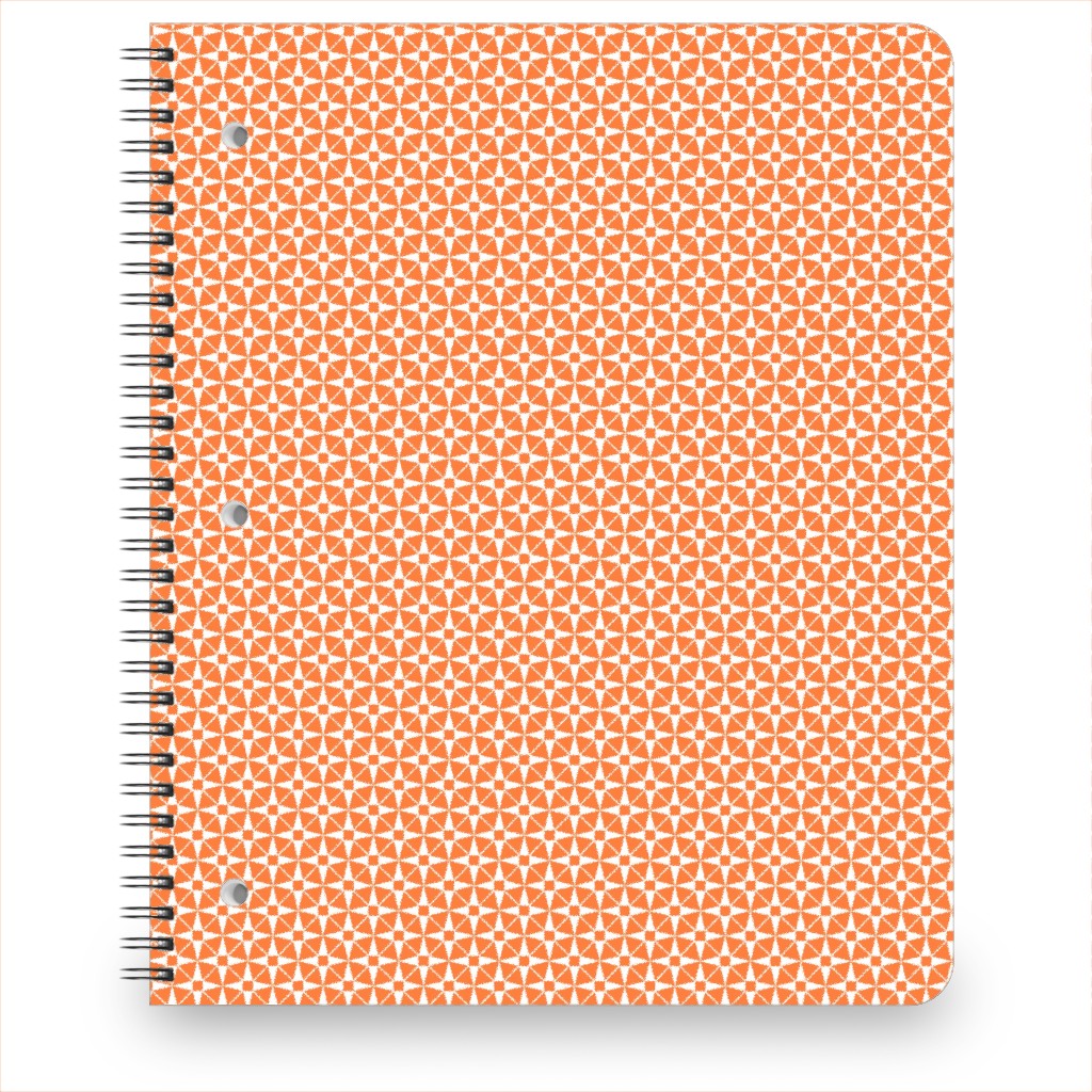 Starburst Geometric - Orange Notebook, 8.5x11, Orange