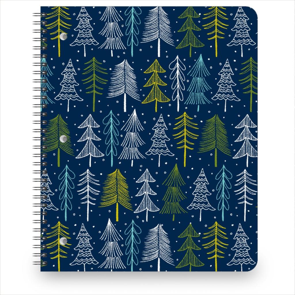 Oh' Christmas Tree Notebook, 8.5x11, Blue, Silhouette