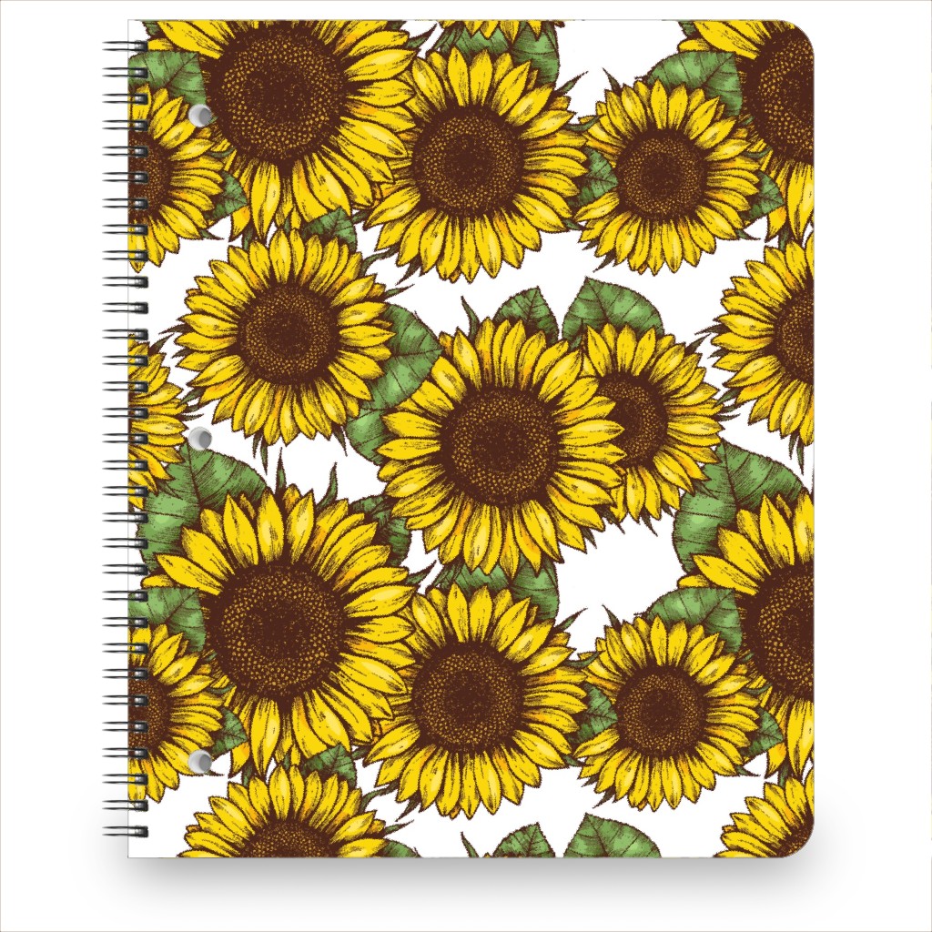 Sunflowers Notebook, 8.5x11, Yellow, Classic Yellow