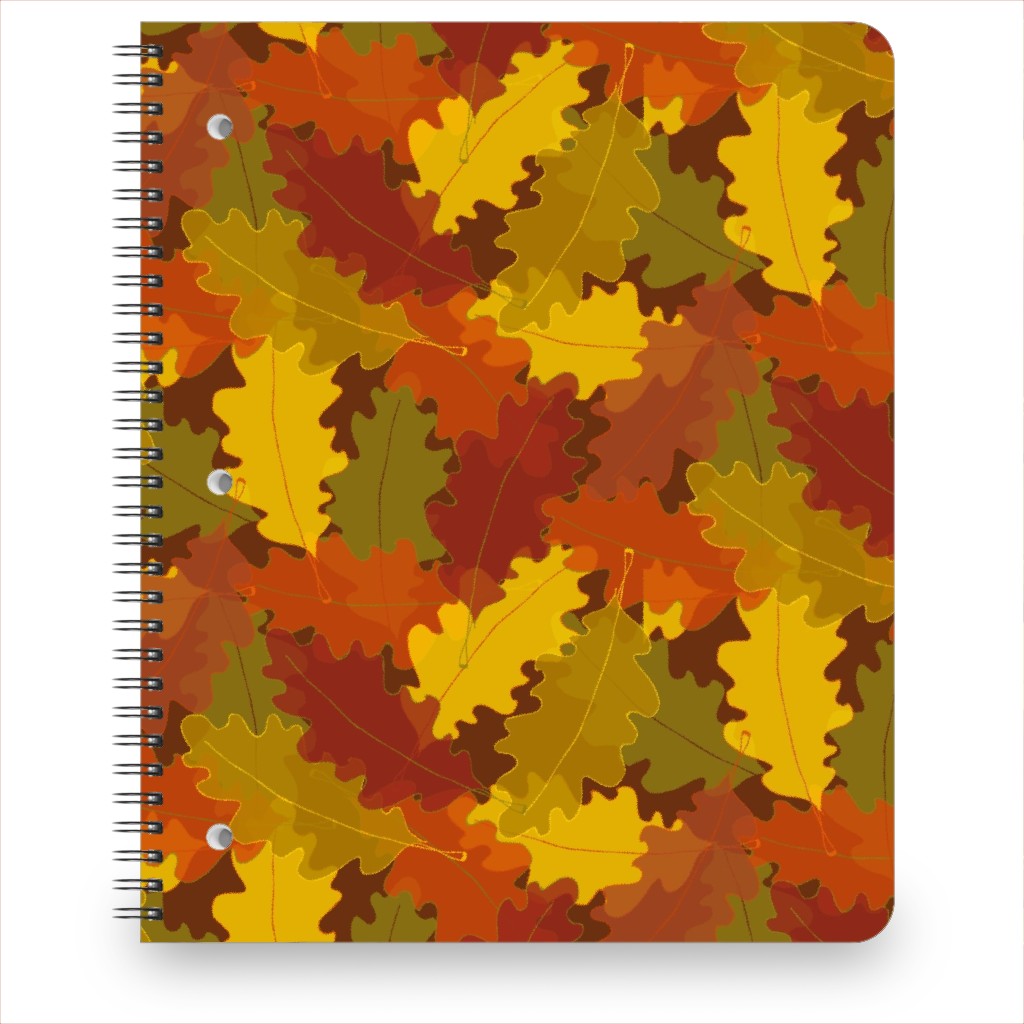 Oak Pile Notebook, 8.5x11, Orange, Orange