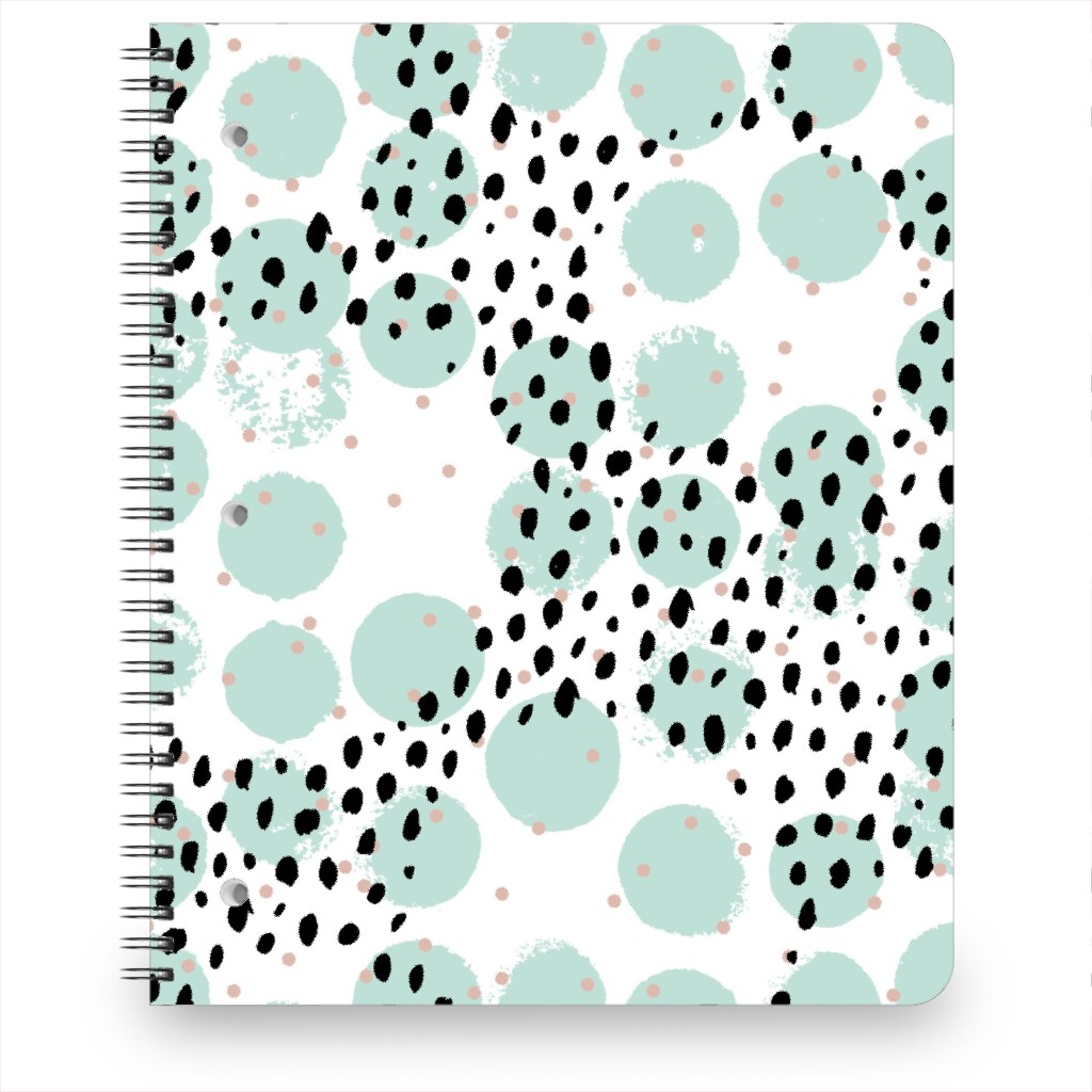 Abstract Rain - Green Notebook, 8.5x11, Green, Classic Green
