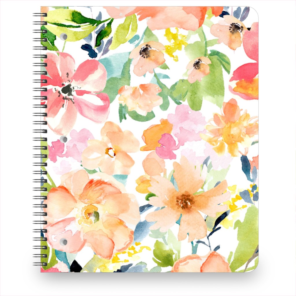 Floral Love Print Notebook, 8.5x11, Multicolor