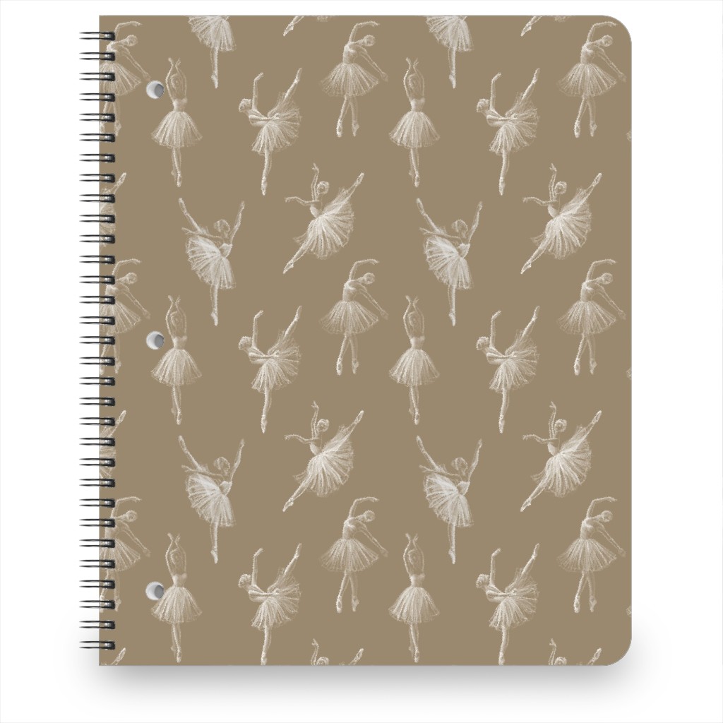Ballerinas Notebook, 8.5x11, Brown