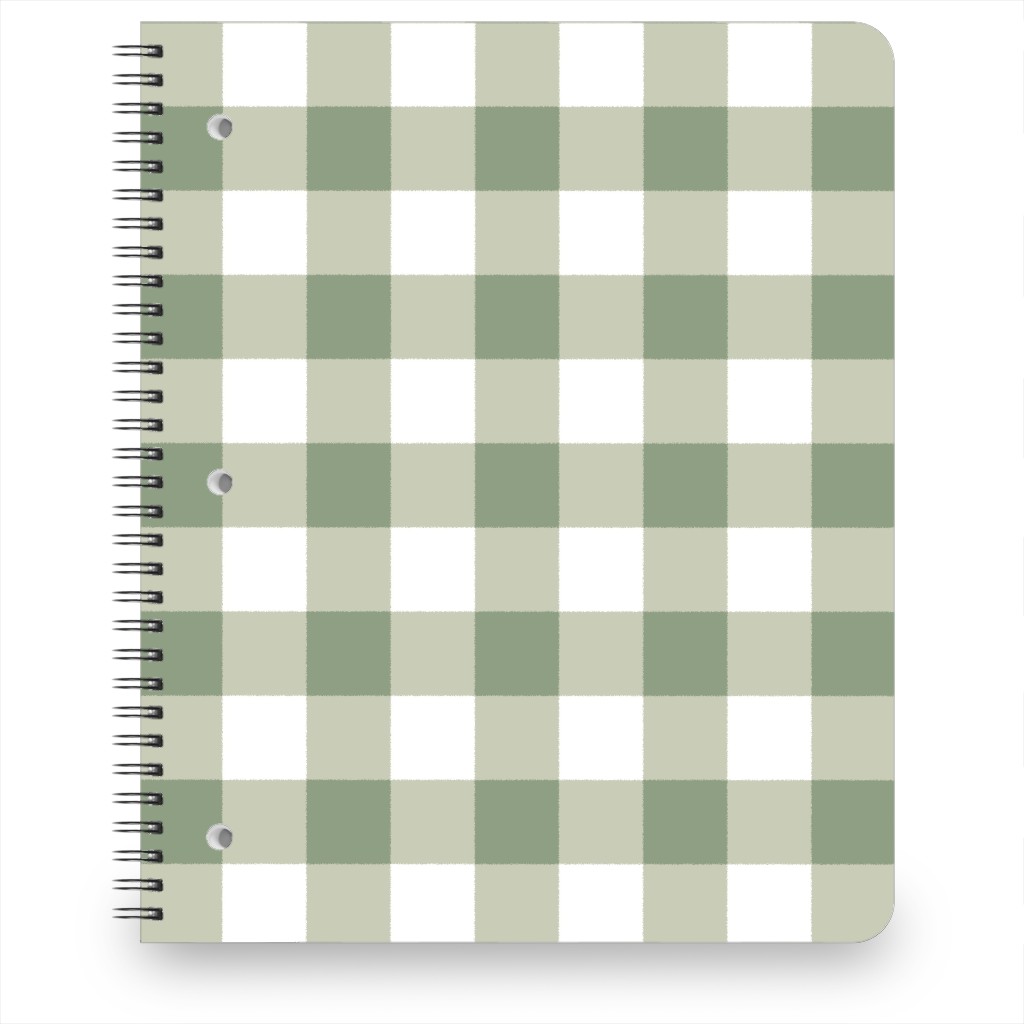 Plaid - Green Notebook, 8.5x11, Green, Classic Green