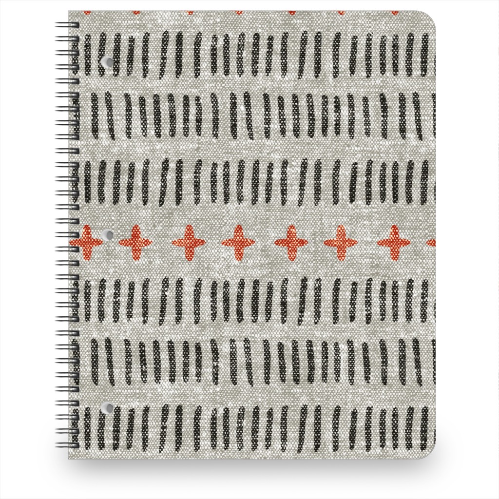 Modern Farmhouse Dash - Multi on Beige Notebook, 8.5x11, Gray, Gray