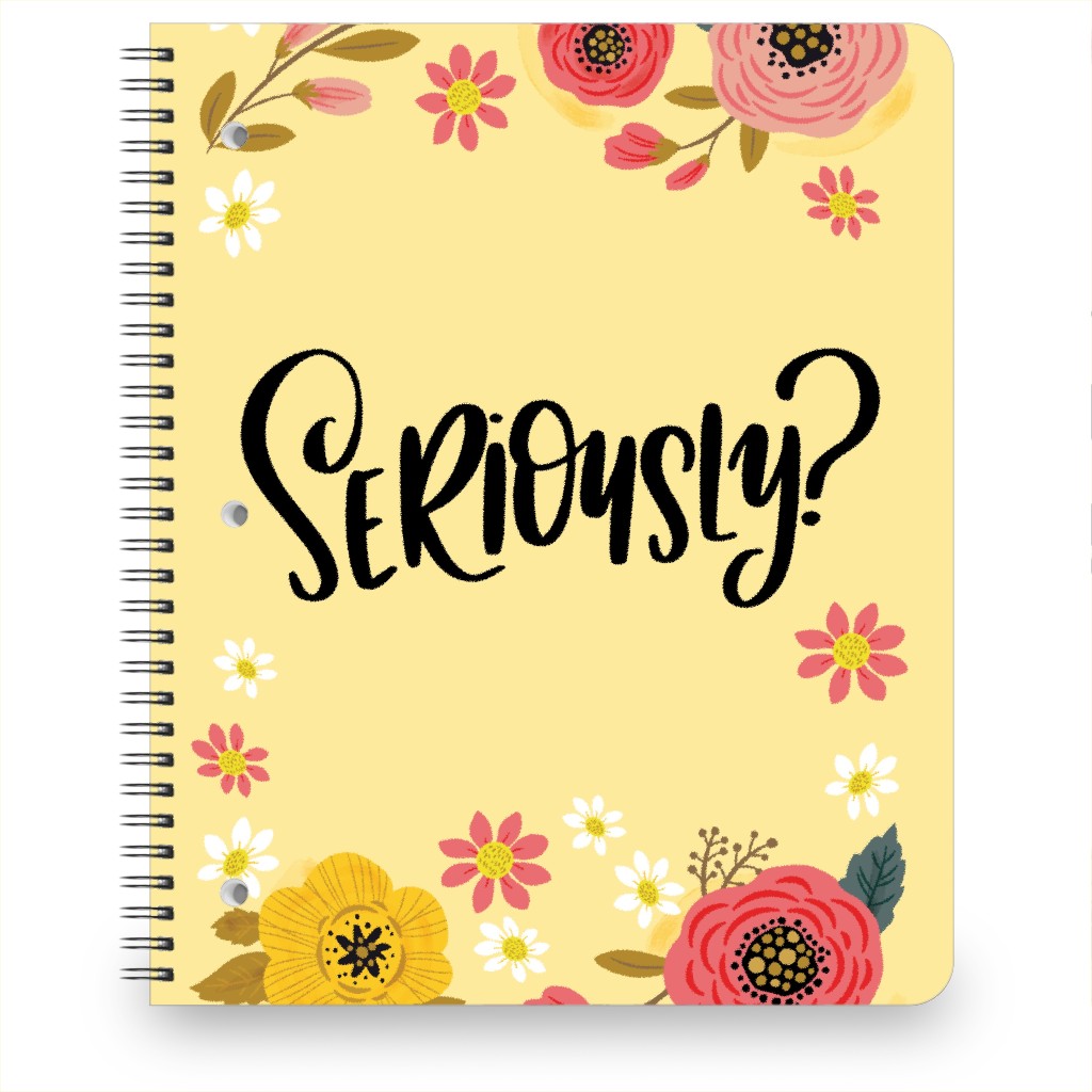 Seriously - Yellow Notebook, 8.5x11, Yellow
