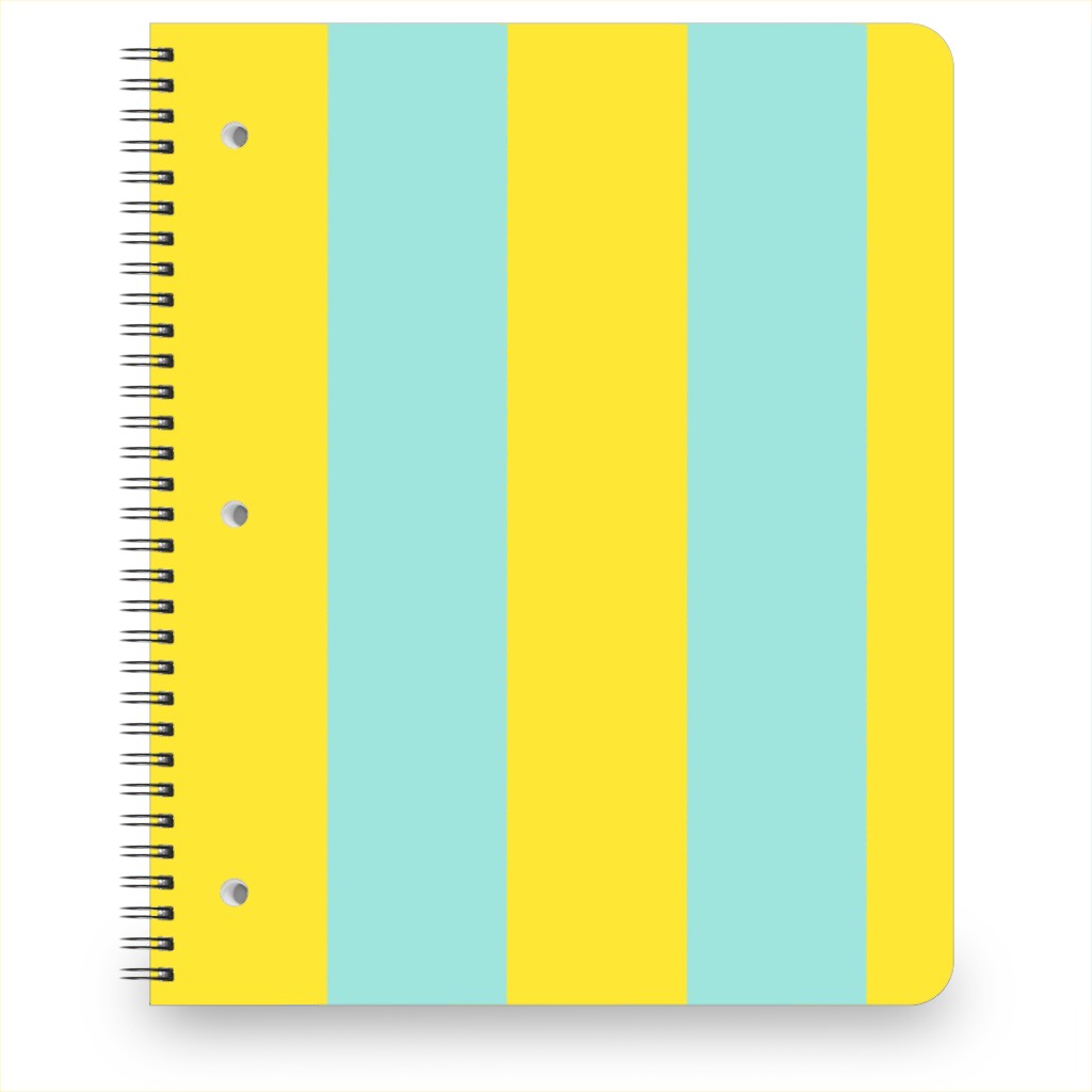 Vertical Stripes Notebook, 8.5x11, Blue