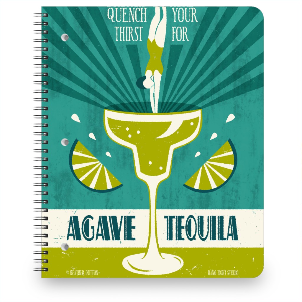 Quench Your Thirst - Green Notebook, 8.5x11, Green, Classic Green
