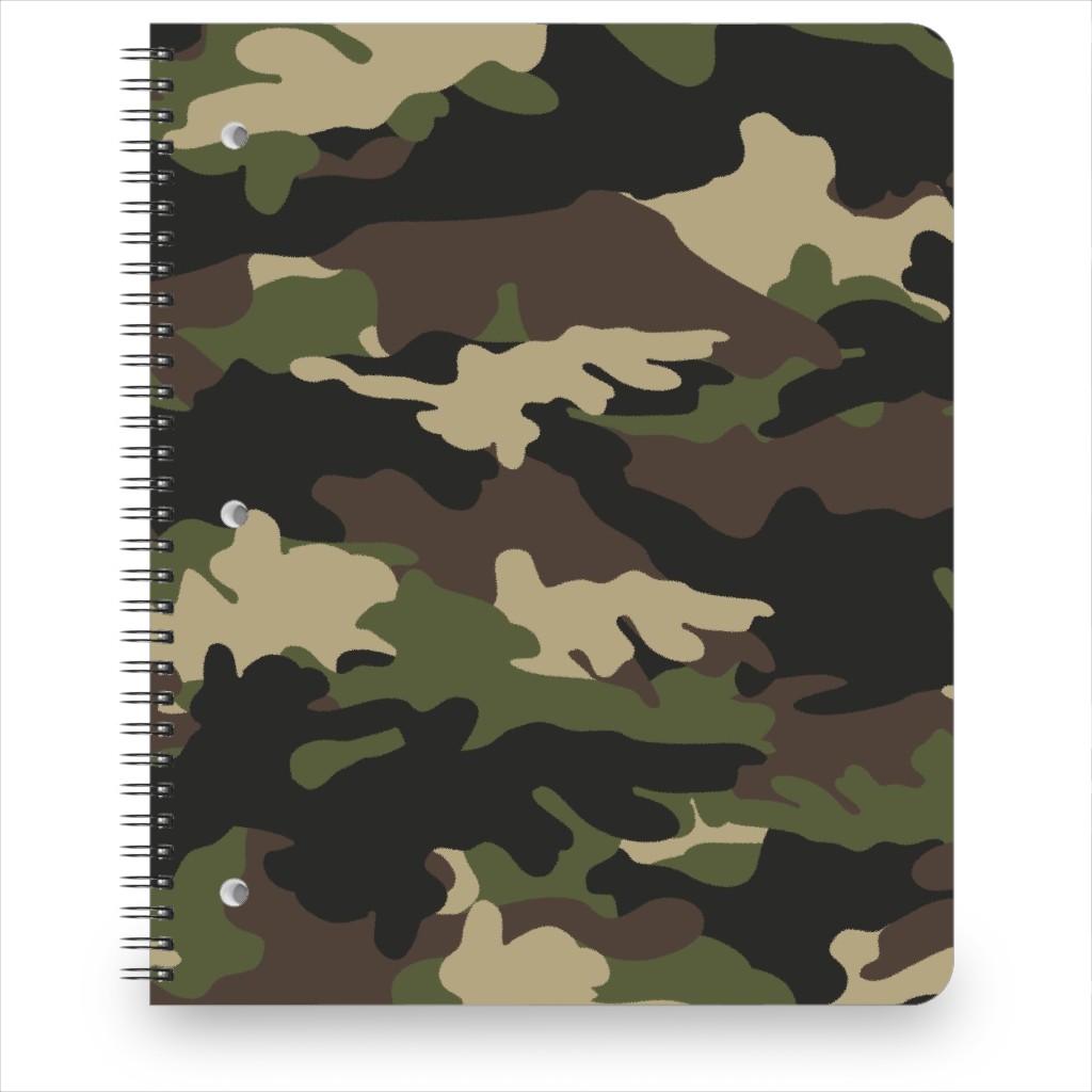Ducks, Trucks, and Eight Point Bucks - Camo Notebook, 8.5x11, Green, Classic Green