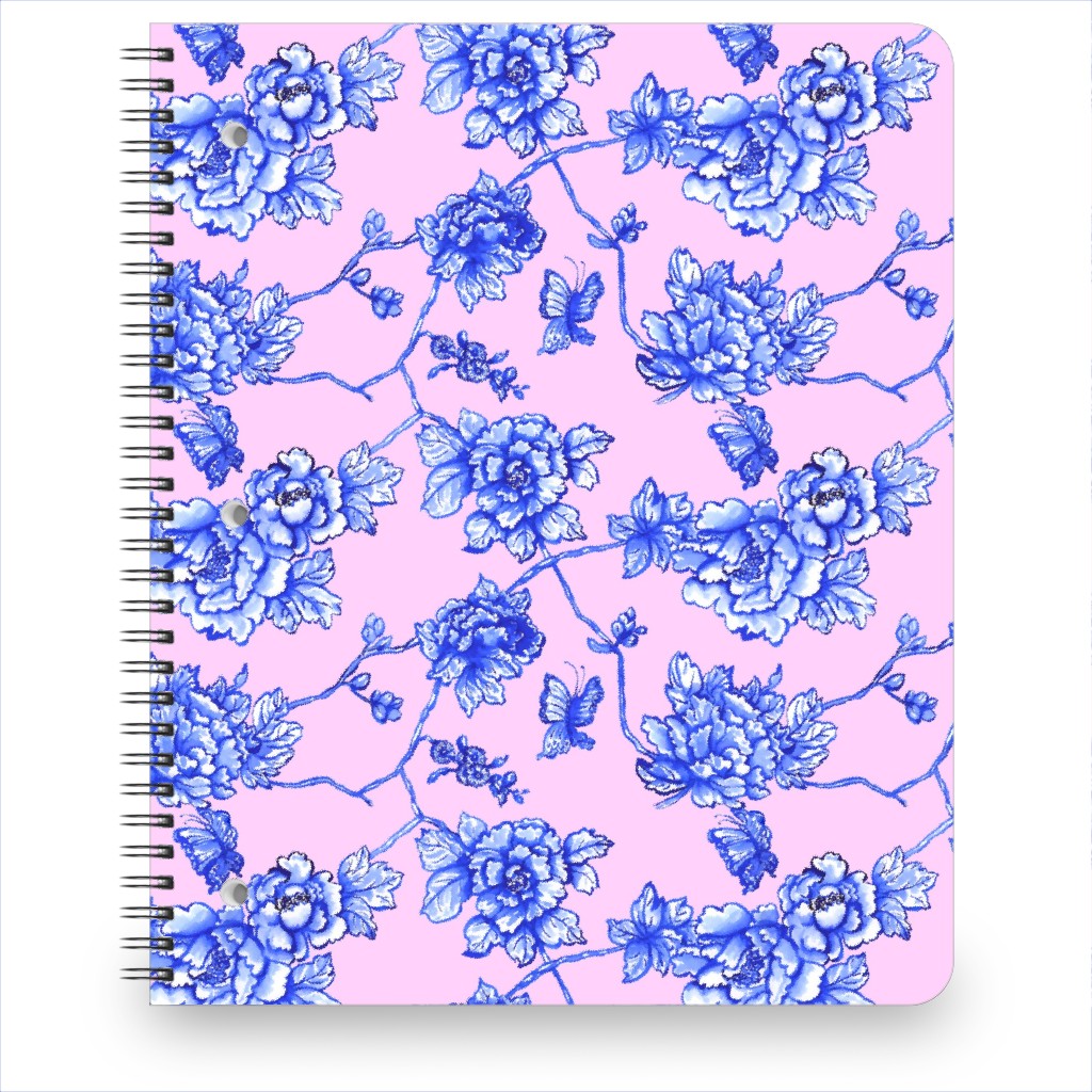 Chinoiserie Floral - Blush Notebook, 8.5x11, Pink