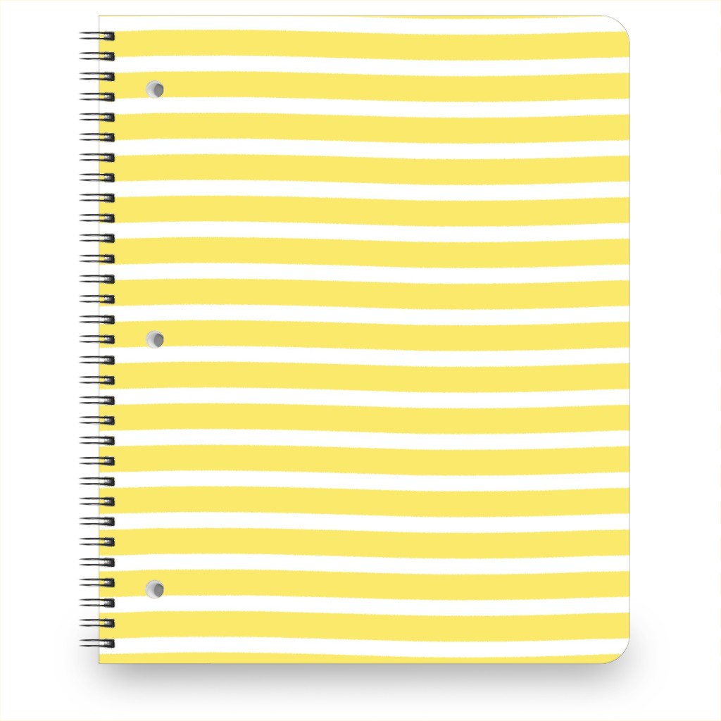 Wonky Stripe - Sunny Notebook, 8.5x11, Yellow