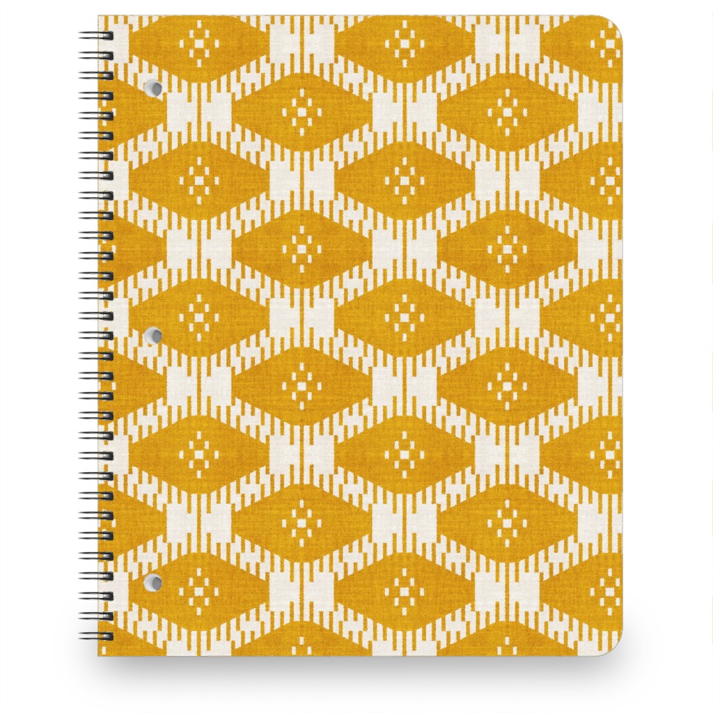 Stella Ikat - Yellow Notebook, 8.5x11, Yellow