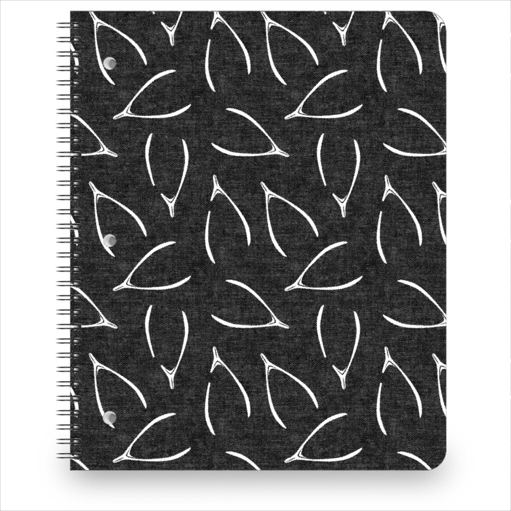 Wishbones - Gray Notebook, 8.5x11, Gray