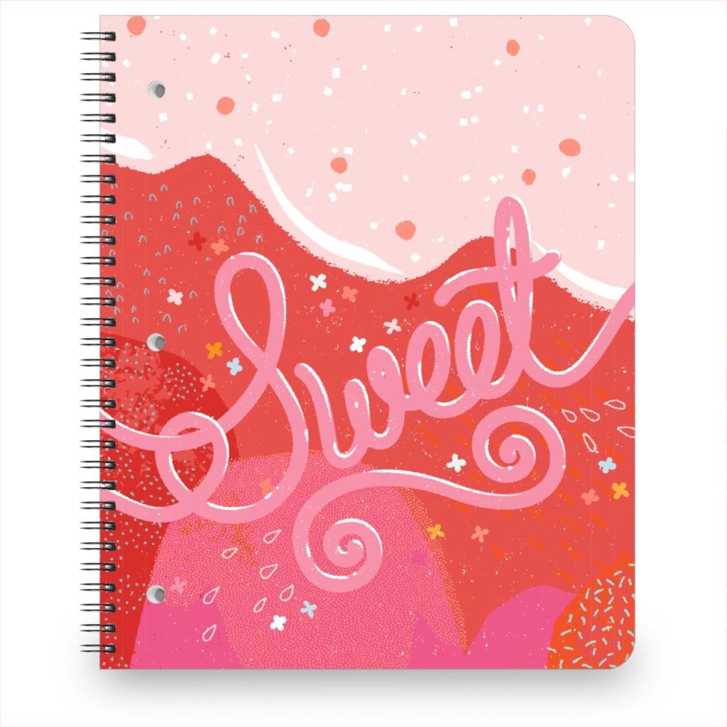 Sweet - Sugar Pink Notebook, 8.5x11, Pink, Bright Pink